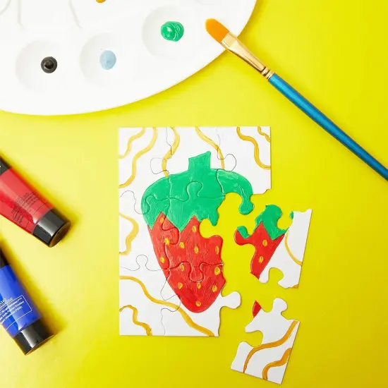 Bright Creations 24 Sheets Blank Puzzles to Draw On Bulk, 5.5 x 4 Inch Jigsaw Puzzle Pieces for DIY, Arts and Crafts Projects for Kids and Teens Ages 3-14 {3}