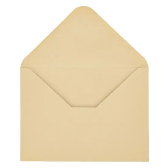 100 Pack A6 Kraft Paper Envelopes, V-Flap Envelope - Ideal for Invitations, Weddings, Birthdays, Baby Showers, Greeting Cards & Thank You Notes (Light Brown) {6}
