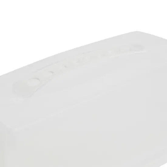 Plastic Bread Keeper Box, Storage Container for Kitchen (14.5 x 5.75 x 6.25 In) White {6}