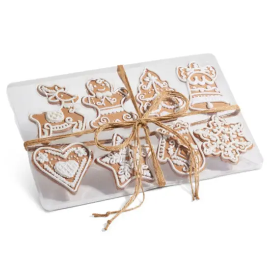4.75" Box of Gingerbread Cookie Christmas Ornaments {1}