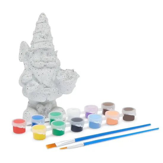 Gnomes Ceramic Painting Kit for Kids Adults and Teens with 3ml Paint Pod Strips, 2 Brushes, 2 Ready-To-Paint Ceramics Multicolor {5}