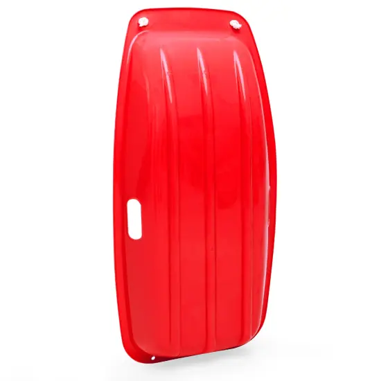 Best Choice Products 35in Kids Outdoor Plastic Sport Toboggan Winter Snow Sled Board w/ Pull Rope, 2 Handles Red {3}