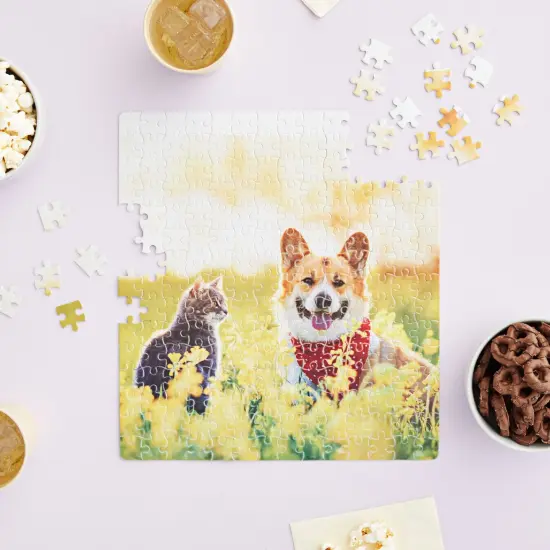 10 Sets Blank Sublimation Puzzles for DIY Crafts, 210-Piece Jigsaws for Heat Press Thermal Transfer (12 x 11 In) Multicolor {2}