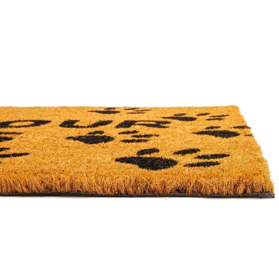 Nonslip Coco Coir Mat for Outdoor Entrance, Wipe Your Paws Doormat for Front Door Entry, Dog Lovers (17 x 30 In) Brown {7}