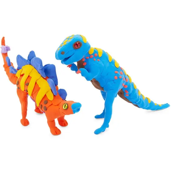 30 Pieces Air Dry Modeling Clay Craft Kit for Kids with Puzzle Sheet, Dinosaur T-Rex Stegosaurus Multicolor {5}