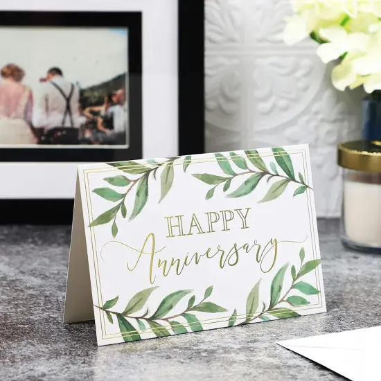 Pipilo Press 48 Pack Happy Anniversary Cards Bulk with Envelopes for Weddings, Work, Businesses, Gold Foil Designs (4x6 In) {3}