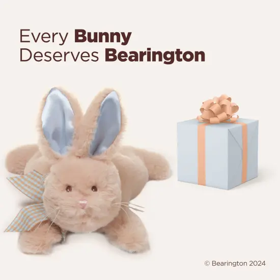Bearington Collection Baby Bunny Tail Plush Stuffed Animal Bunny With Rattle, 8 inches Brown {5}