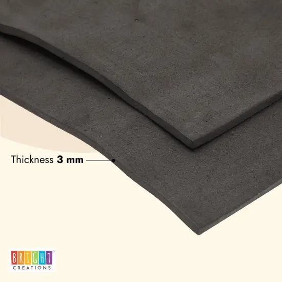 Bright Creations 2-Pack EVA Foam Rolls, 3mm Thick High-Density Formable Black Foam Sheets for Crafting, Cosplay Costumes, DIY Armor and Halloween Decorations, 14 x 39-Inch {5}