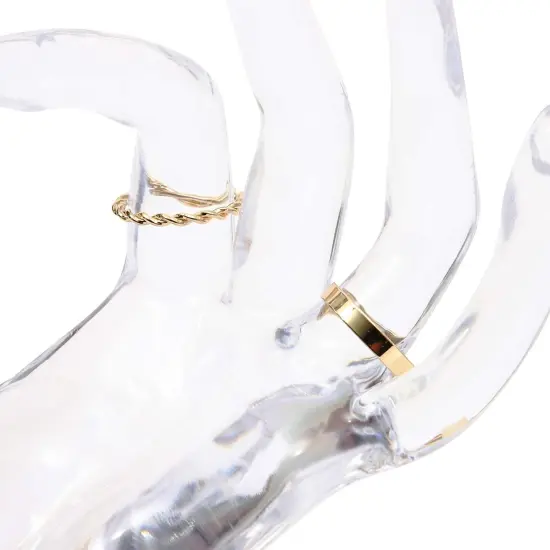 Clear Hand Shaped Ring Holder for Jewelry Display (6.3 Inches) {6}