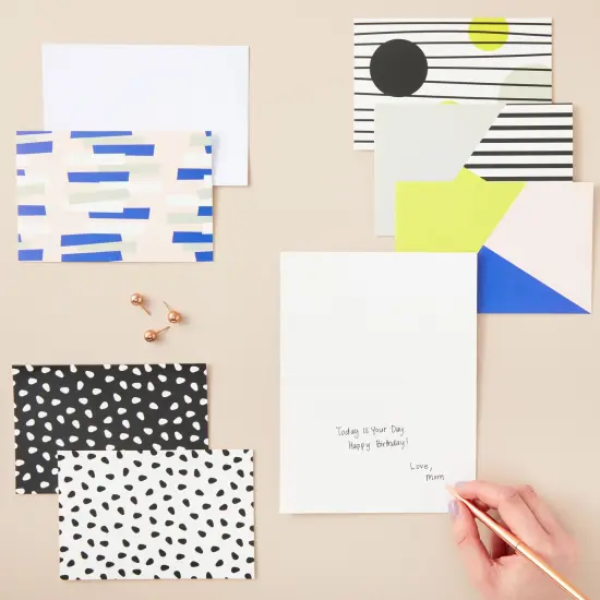 48 Pack Blank Greeting Cards with Envelopes for All Occasions, 6 Geometric Designs (4 x 6 In) Multicolor {2}