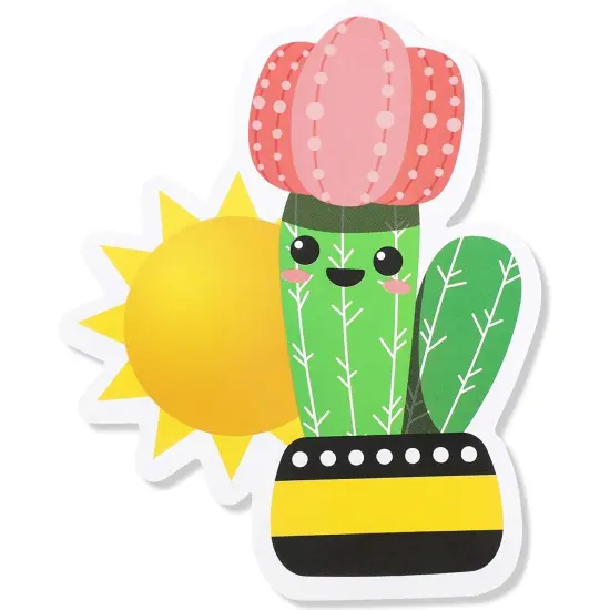 Cactus Bulletin Board Cutouts, Colorful Chalkboard Borders (40 Pieces) Multicolor {5}