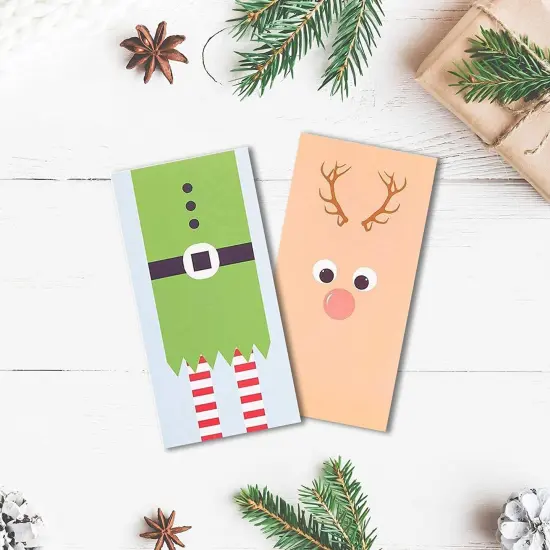 36 Pack Christmas Money Cards with Envelopes, Gift Cards Holders, 3.6x7.25 Inch Money Holder Xmas Cards (6 Cute Festive Holiday Designs) Multicolor {3}