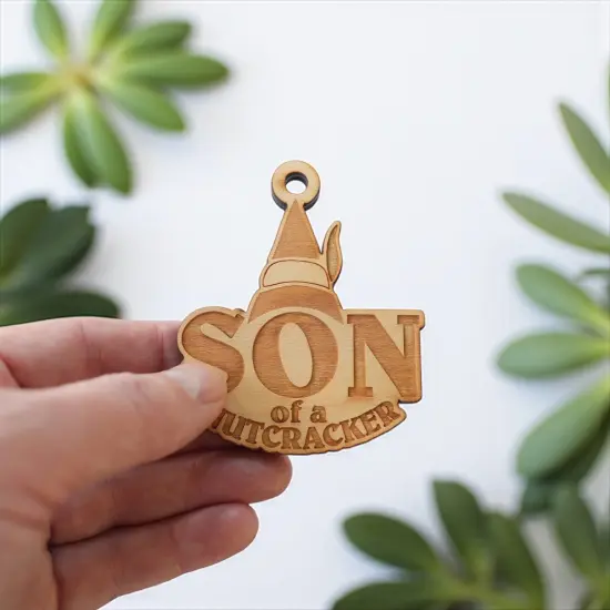 Ornament - Son of a Nutcracker - Raw Wood 3x3in {3}