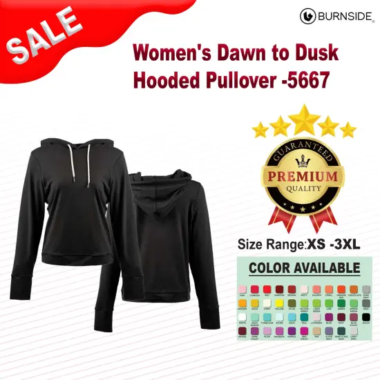 Burnside&reg; Women's Dawn to Dusk Hooded Pullover Heather Charcoal {2}
