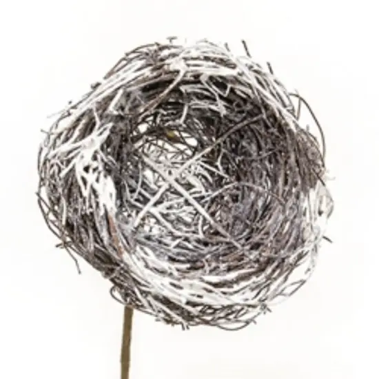Snow Fallen Birdnest Pick 13" {2}