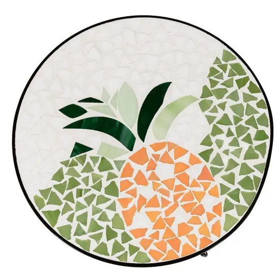 Costway Pineapple Outdoor Indoor Accent Table Plant Stand Scheme Garden Steel {9}