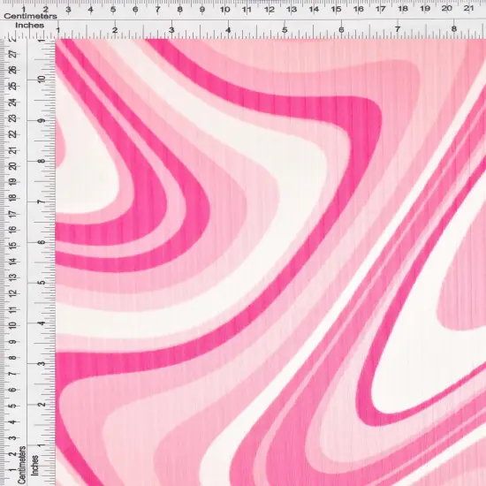 1 Yard Abstract Tie Dye 8x3 Yummy Rib Knit Fabric Soft Stretch 58/60 Inches Wide PINK {5}