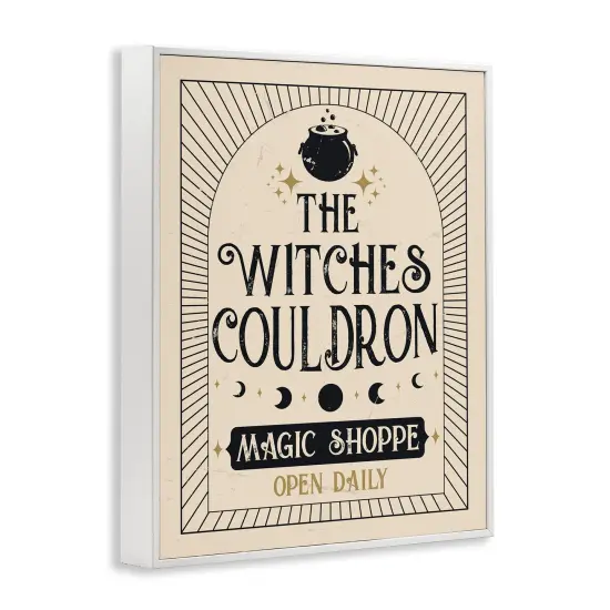 Witches Couldron Vintage Shoppe Framed Giclee Art White {3}