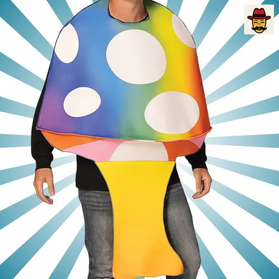 Adults Psychedelic Mushroom Costume, Colorful Foam Tunic for Festivals & Halloween {3}