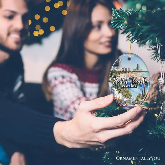 South Beach Artistic Culture Christmas Ornament, Florida Souvenir and Gift {7}