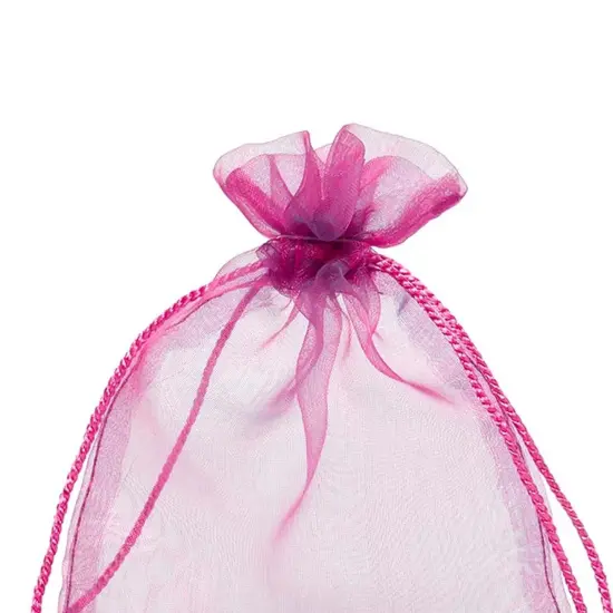 Jewel Tone Iridescent Sheer Tasseled Bags 5'' x 6 1/2'' for Gifts {4}