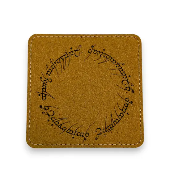 Coaster - The One - SET OF 2 - Leather or Stitched Cork Dark Brown/Black {4}