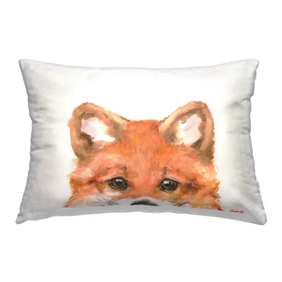 Baby Fox Kit Face Design by GeorgeDyachenkoArt Throw Pillow  {1}