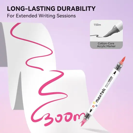 36-Color Acrylic Markers for Rock Painting, Dual Brush Tip Acrylic Pens, Waterproof Paint Markers {3}