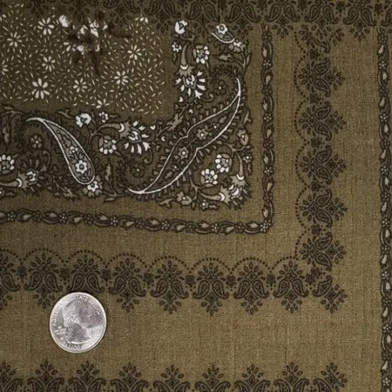 1 Yard Military Olive Rayon Crinkle Fabric Lightweight and Soft Material for Dresses Blouses and Skirts 50/52 Inch Width {3}