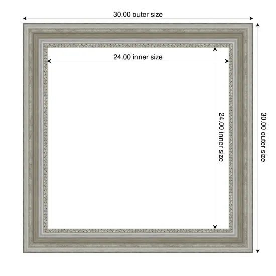 Parlor Framed Dry Erase Magnetic Board Silver {4}