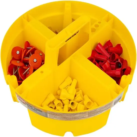 1 Pack of Bucket Stacker Organizer - Yellow {3}