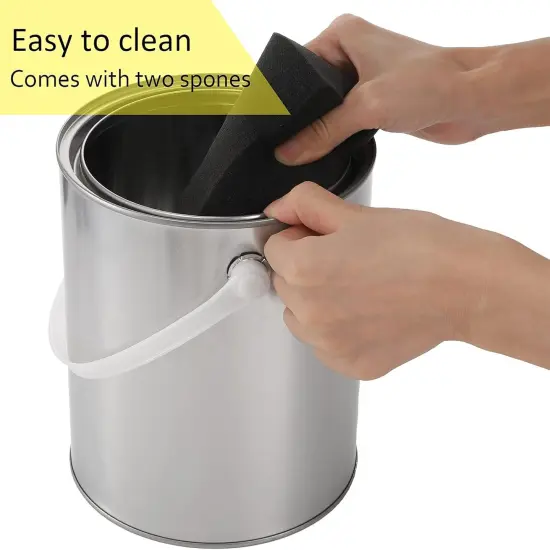 4 Pack Empty Paint Can - Metal Bucket Container with Lid {5}