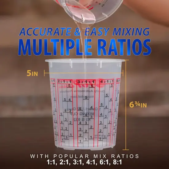 12 Pack Plastic Mixing Measuring Cups - 32oz {3}