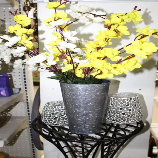 Enhance Your Decor with Set of 3 Galvanized Vases/French Buckets {5}