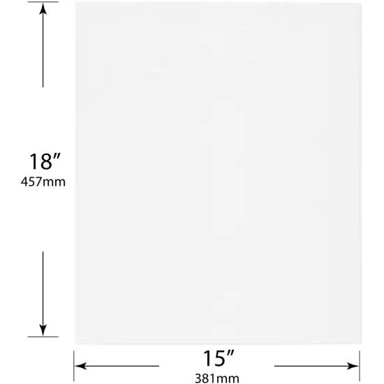 Plymor 15" x 18", White 2 Mil Flat Open Plastic Poly Bags {3}