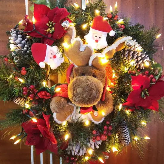 18ft 50 LED Battery Operated Christmas Lights - Green Wire Warm White {3}