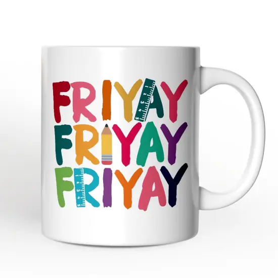 Friday Teacher Mug, Friyay Weekend Vibes Gift {5}