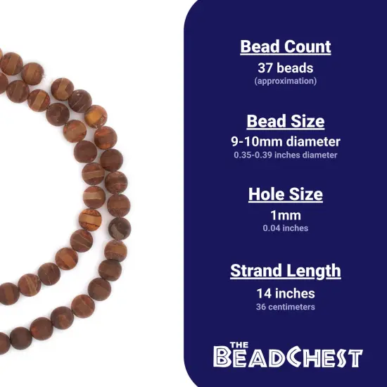 The Bead Chest Striped Sphere Tibetan Agate Beads (10mm) {4}