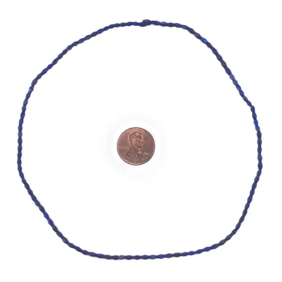 The Bead Chest Lapis Lazuli Bicone Beads 4x3mm Afghanistan Blue Gemstone 14 Inch Strand {2}