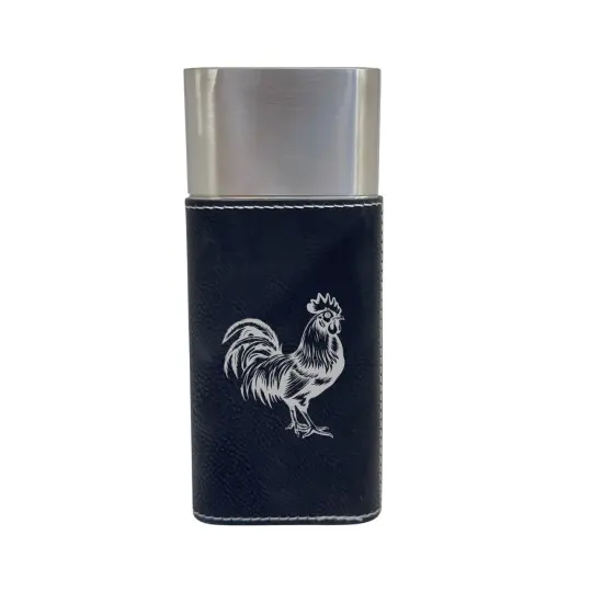 Cigar Case with Cutter - Chicken - Leather Rustic/Silver {3}