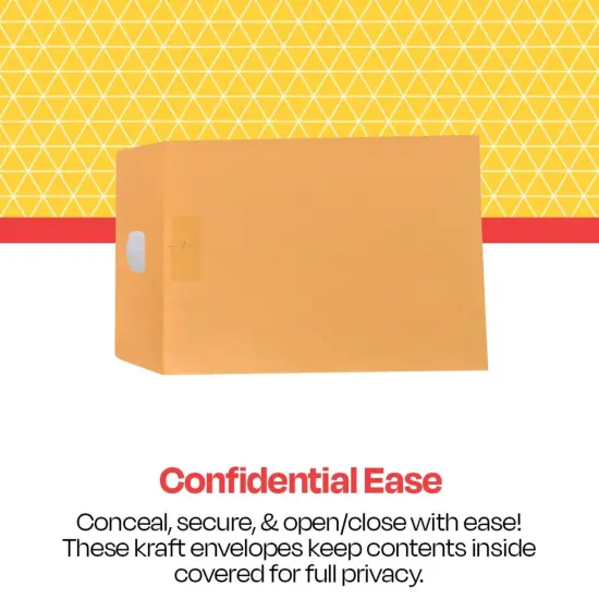 School Smart Multi Tak Clasp Envelopes, 9 x 12 Inches, Kraft Brown, Box of 100 {6}