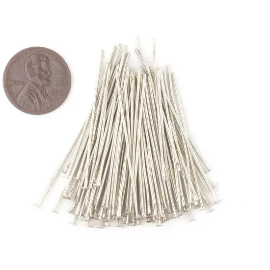 The Bead Chest Silver 21 Gauge 1.5 Inch Head Pins (Approx 100 pieces) {2}