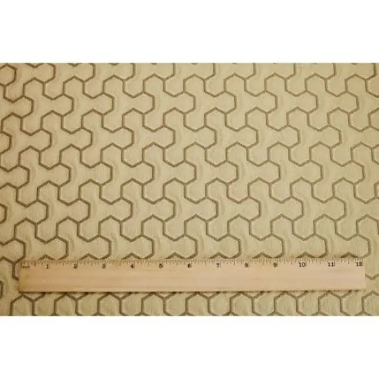 Beige/Brown/Multi Pinwheel Jacquard Home Decorating Fabric By the Yard {2}