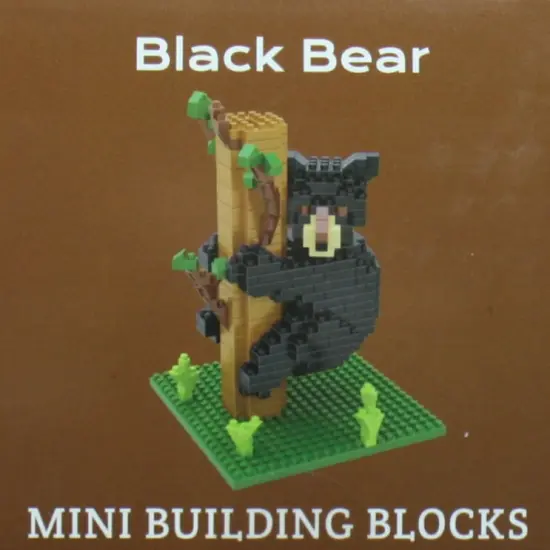 Black Bear on Tree Mini Building Blocks {2}