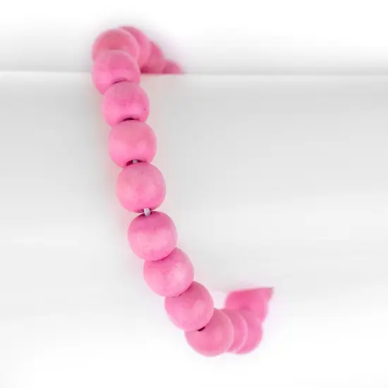 The Bead Chest Wood Stretch Bracelet, Neon Pink - Stackable Beaded Jewelry, Unisex for Men & Women {3}