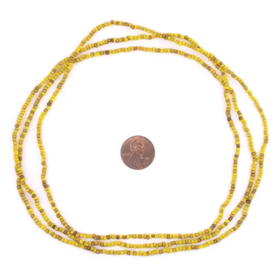 The Bead Chest Yellow Java Glass Seed Beads (2.5mm, 48" Strand) {2}