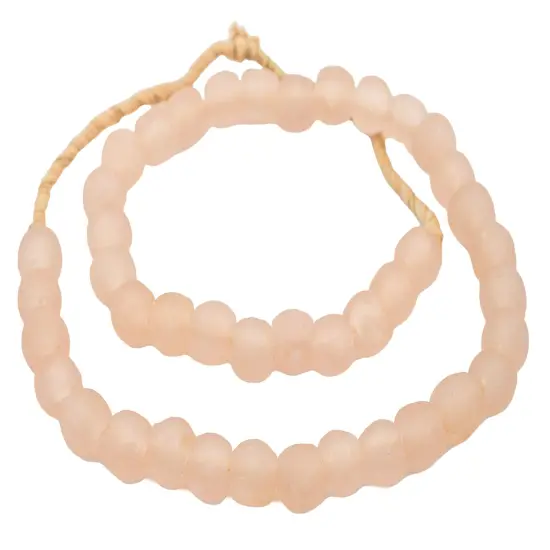 The Bead Chest African Recycled Glass Beads &ndash; Handmade in Ghana &ndash; Rose 14mm Strand for Jewelry Making, Crafts, and Home Decor I Approximately 41-44 Beads {3}