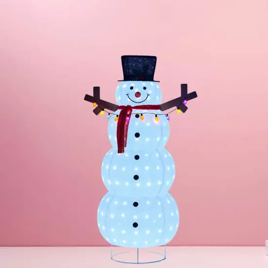 60 Inch Plush Lantern Snowman, Holiday Decoration for Christmas, Indoor Outdoor Display {2}