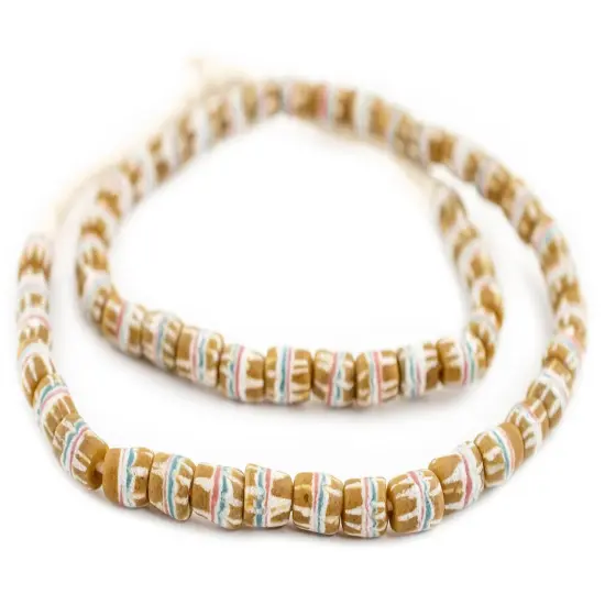 The Bead Chest Brown Strawstack Beads (9mm) {3}