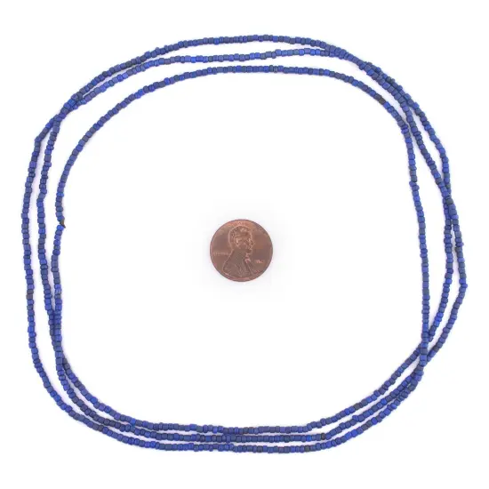 The Bead Chest Blue Java Glass Seed Beads (2.5mm, 48" Strand) {2}